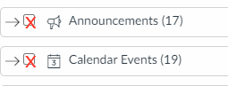 Exclude events and announcements