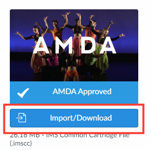 Import Download button