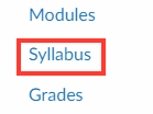 syllabus in course navigation menu